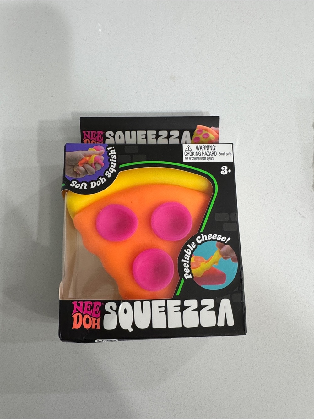 NEE DOH Squeeza Yellow Crust Pizza Slice Stress Toy